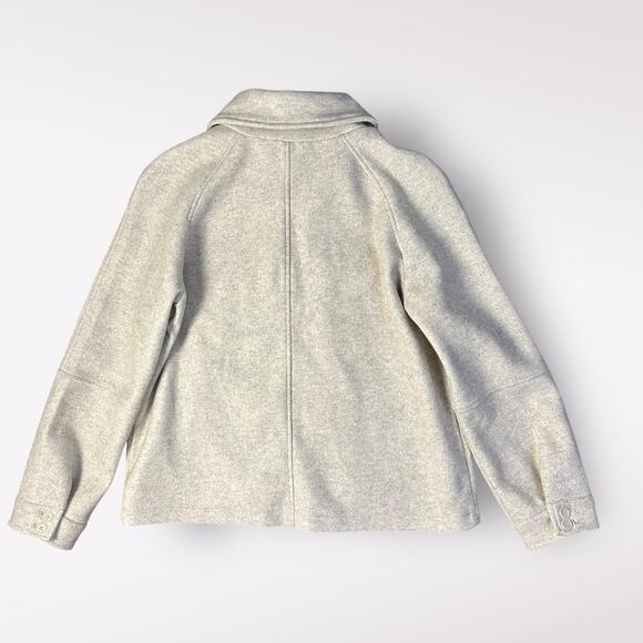 Avec Les Filles Women’s Relaxed Zip Front Jacket Cream Size L Felted Winter - Picture 3 of 11